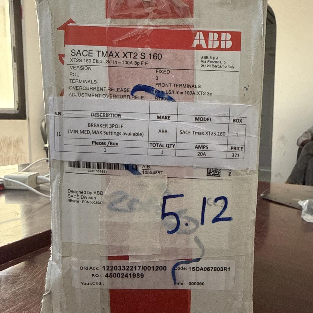 ABB SACE Tmax XT2S 160 3 Pole