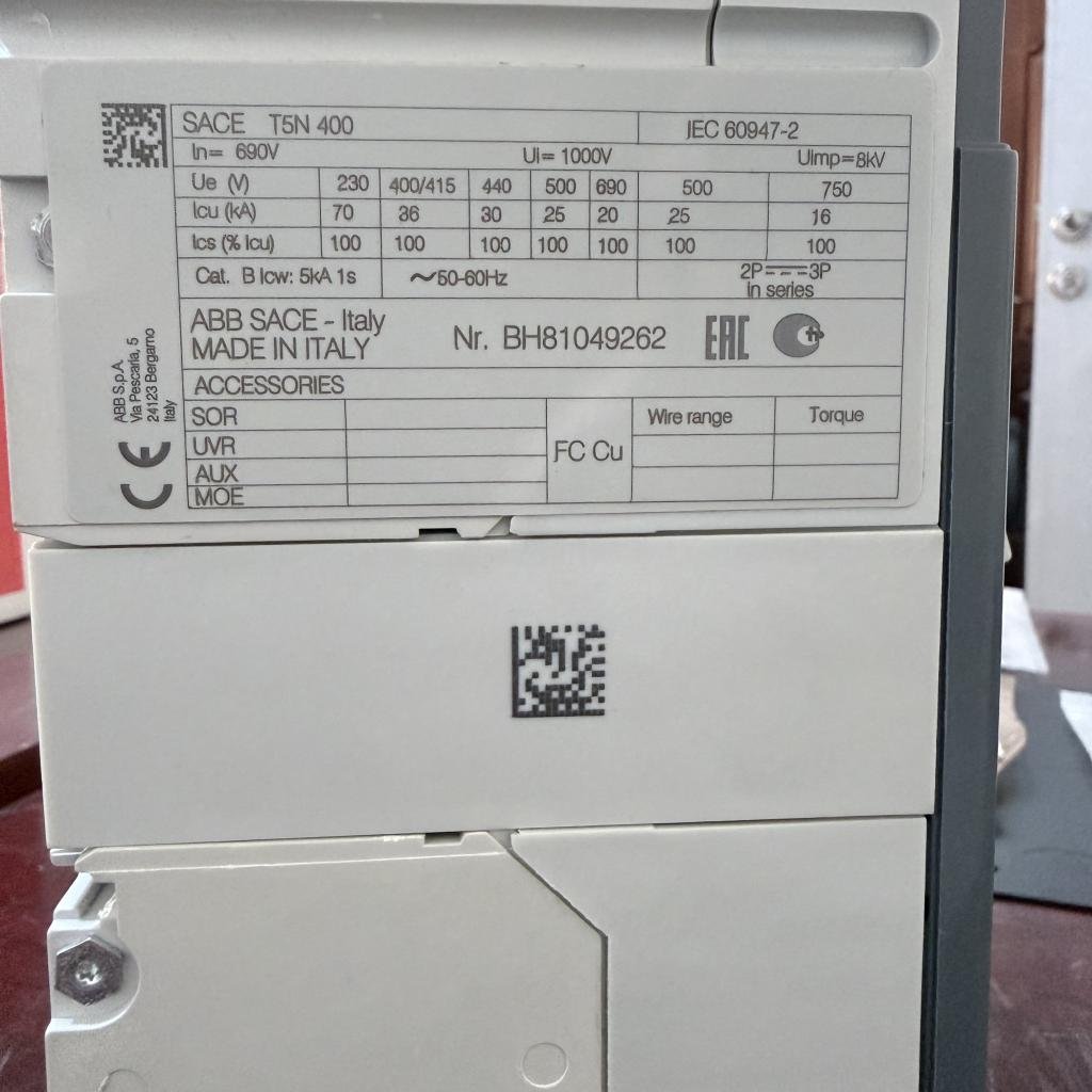 ABB SACE TMAX T5N 400 3 Pole