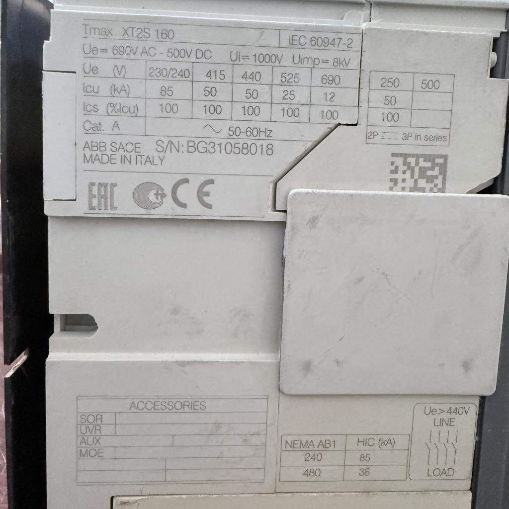 ABB SACE Tmax XT2S 160 3 Pole