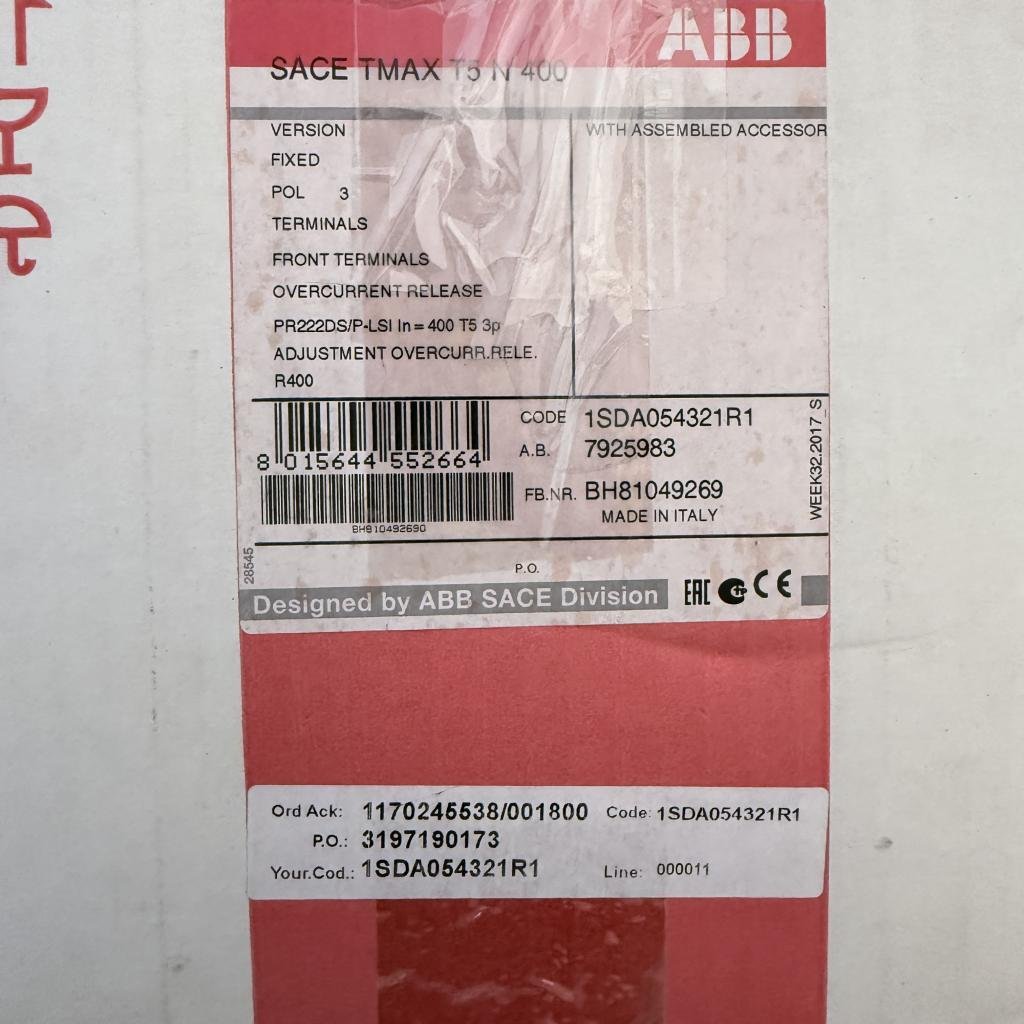 ABB SACE TMAX T5N 400 3 Pole