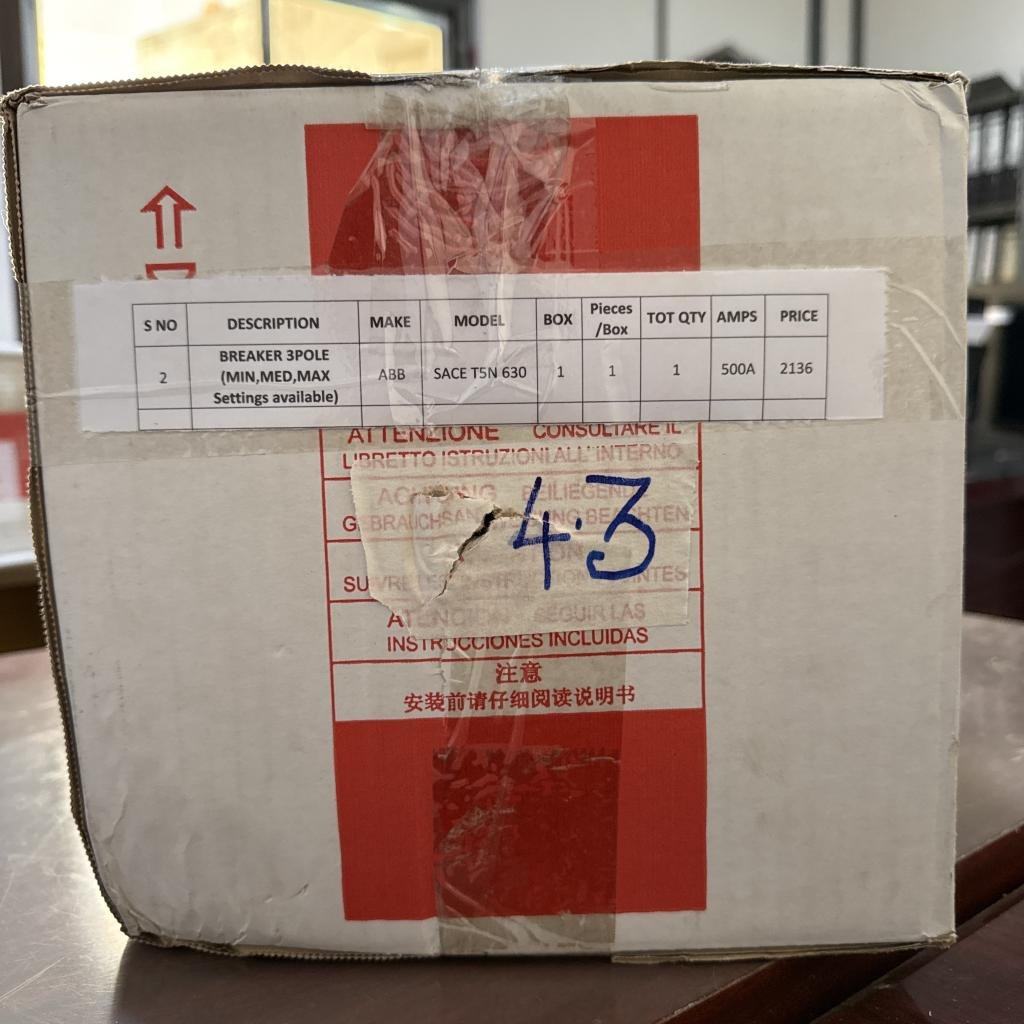 ABB SACE T5N630 3 Pole