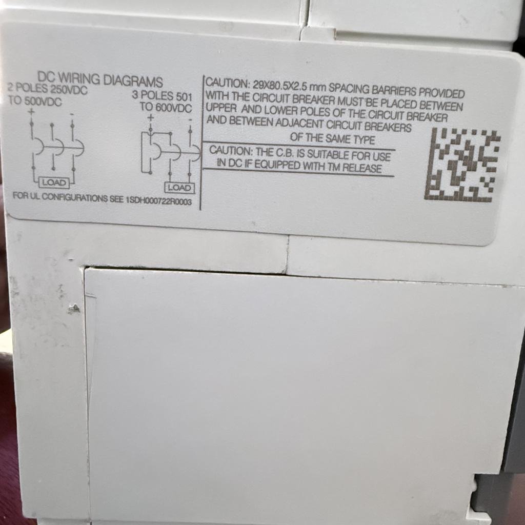 ABB SACE Tmax XT4N 250 3 Pole