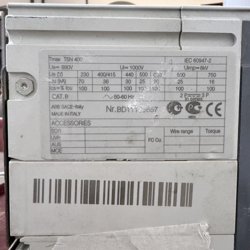 ABB SACE Tmax T5N 400 3 Pole