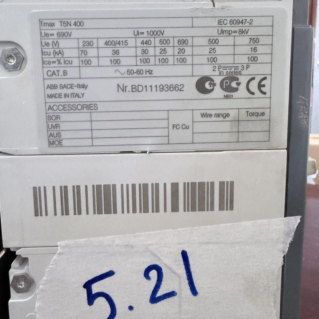 ABB SACE Tmax T5N 400 3 Pole