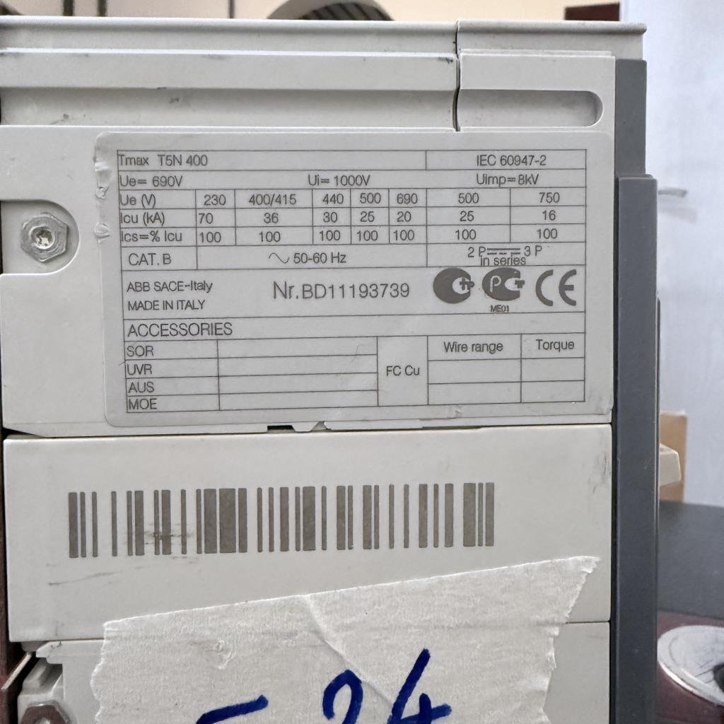 ABB SACE Tmax T5N 400 3 Pole